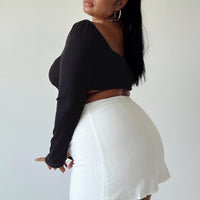 Selby Mini Skirt White Curve