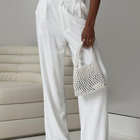 Brenda Linen Blend Pants White