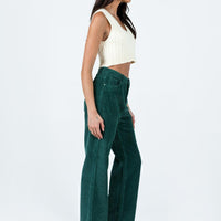Kalinda Jeans Green Cord