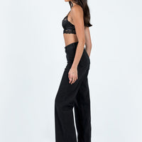 Tari Wide Leg Jeans Black