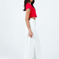 Patridge Wide Leg Jeans White