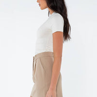 Arc Mini Skirt Taupe