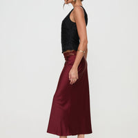 The Charmaine Maxi Skirt Burgundy