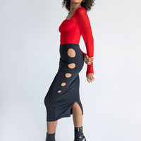 Alice Keyhole Maxi Skirt Black