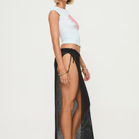 Brantlie Wrap Midi Skirt Black