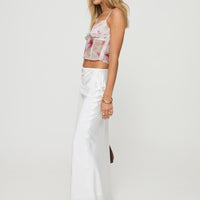 Fluttering Maxi Skirt White