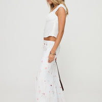 Breezewood Maxi Skirt White