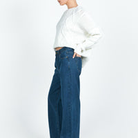 Top Model Low Rise Straight Leg Jeans Dark Denim