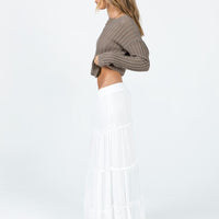 Miriah Maxi Skirt White Low Impact