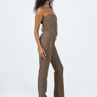 Motel Navida Trouser Pinstripe Brown