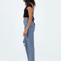 Unofficial High Waisted Mom Jean Light Wash Denim