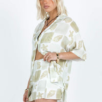 Caraliia Mini Skirt Green