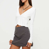 Sneak Peek Mini Skirt Slate