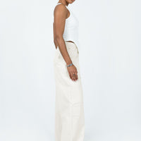 Meyer Wide Leg Jeans Beige