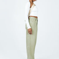 Poseidon Slouch Denim Jean Khaki