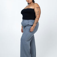 Archer Pants Pinstripe Grey Curve