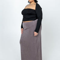 Harriette Maxi Skirt Slate Grey Curve