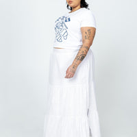 Korban Maxi Skirt White Curve