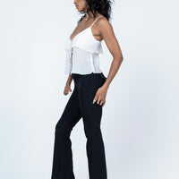 Yianna Low Waist Flare Pant Black