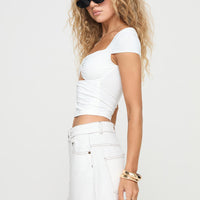 Delvalle Shorts White Denim