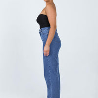 Theore High Waisted Mom Jean Mid Wash Denim