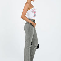 Tangmere Mid Rise Slim Jeans Grey
