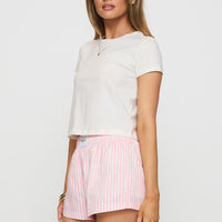 Sincar Boxer Shorts Pink / White Stripe