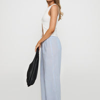 Holiday Tie Front Pant Blue/ White Stripe