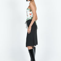 Delvie Midi Skirt Black