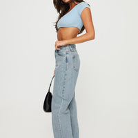 Maple Flare Jean Light Wash Denim