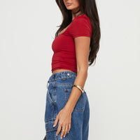 Mika Carpenter Denim Shorts Mid Wash Petite