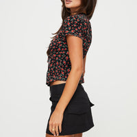 Stafford Low Rise Mini Skirt Black