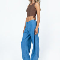 Motel Sedna Trouser Denim Stone Wash Blue