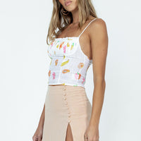 Avril Mini Skirt Beige