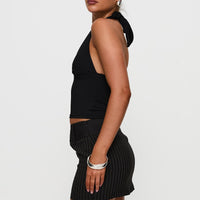 Christel Pinstripe Skort Black