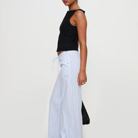 Collied Low Rise Pants Blue / White Stripe