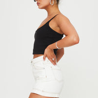 Katlynne Denim Mini Skort White