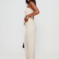 Irresistible Wide Leg Pant Cream Petite