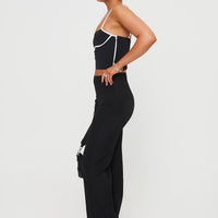 Arino Asymmetric Waistband Pants Black