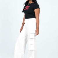 Alexis Cargo Pants White