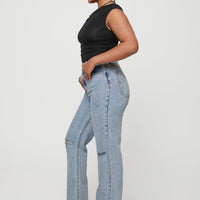 Holland High Rise Straight Leg Jeans Denim