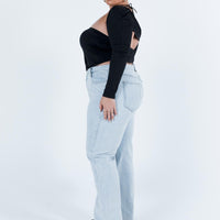 Queenstown Straight Leg Jeans Light Wash Denim Curve