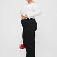 Jeller Pinstripe Pants Black Curve