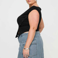 Zakai Cargo Denim Mini Skirt Light Blue Denim Curve