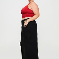 Batkins Maxi Skirt Black Curve