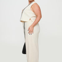 Telling Lies Pants White / Green Curve