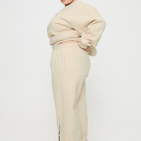 Princess Polly Track Pants Block / Cursive Text Stone Curve