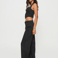 Kimia Pants Black / White Pinstripe