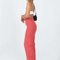 Euros Pants Red Tartan