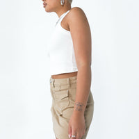 On my Way Mini Skirt Beige